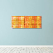 Orangefarbene, Abstrakt gestrichene Leinwände Leinwanddruck (Insitu (Holzboden))