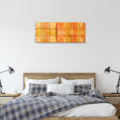 Orangefarbene, Abstrakt gestrichene Leinwände Leinwanddruck (Insitu (Schlafzimmer))