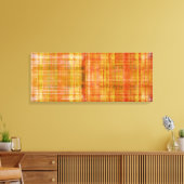 Orangefarbene, Abstrakt gestrichene Leinwände Leinwanddruck (Insitu (Wohnzimmer))