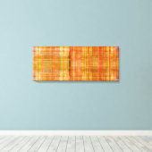 Orangefarbene, Abstrakt gestrichene Leinwände Leinwanddruck (Insitu (Holzboden))