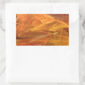 Orangefarbene Abstrakte Fraktal-Rectangle-Aufklebe Rechteckiger Aufkleber (Tasche)