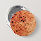 Orangefarbene abstrakte Kunst Button (Vorne & Hinten)