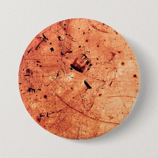 Orangefarbene abstrakte Kunst Button (Vorderseite)