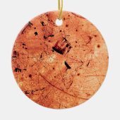 Orangefarbene abstrakte Kunst Keramik Ornament (Vorne)