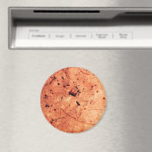 Orangefarbene abstrakte Kunst Magnet (In Situ (Geschirrspüler))