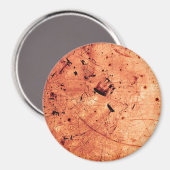 Orangefarbene abstrakte Kunst Magnet (Vorderseite/Rückseite)