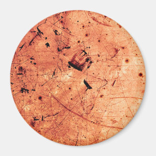 Orangefarbene abstrakte Kunst Magnet