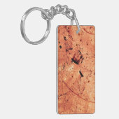 Orangefarbene abstrakte Kunst Schlüsselanhänger (Vorderseite links)