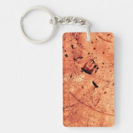 Orangefarbene abstrakte Kunst Schlüsselanhänger