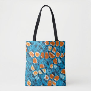 Orangefarbene Abstrakte Kunst Tasche