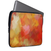 Orangefarbene Abstrakte Kunstmalerei 31 Laptopschutzhülle (Vorne Rechts)