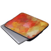 Orangefarbene Abstrakte Kunstmalerei 31 Laptopschutzhülle (Vorne Knopf)