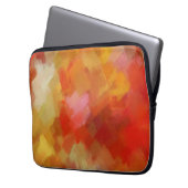 Orangefarbene Abstrakte Kunstmalerei 31 Laptopschutzhülle (Vorderseite Links)