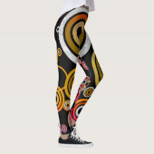 Orangefarbene abstrakte Leggings (Rechts)