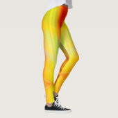 Orangefarbene abstrakte Lichtstreppe cooler Spaß Leggings (Rechts)