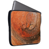 Orangefarbene abstrakte Malerei Laptopschutzhülle (Vorne Rechts)