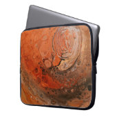 Orangefarbene abstrakte Malerei Laptopschutzhülle (Vorderseite Links)