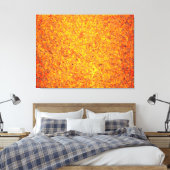 Orangefarbene abstrakte Malerei Leinwanddruck (Insitu (Schlafzimmer))