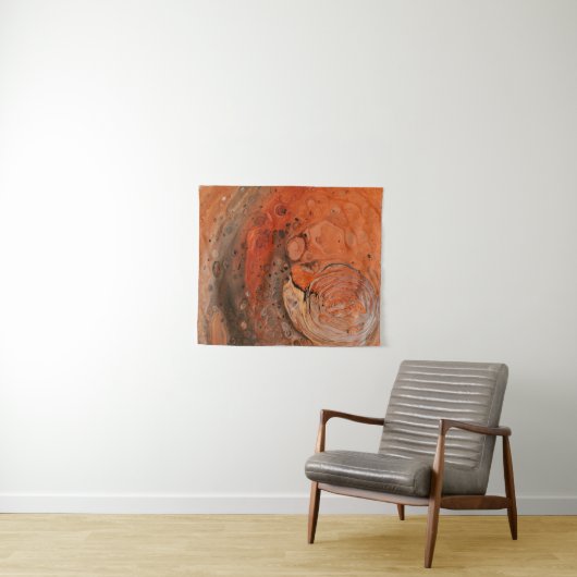 Orangefarbene abstrakte Malerei Wandteppich (Beispiel (Horizontal))