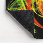 Orangefarbene, Abstrakte Wirbel Mauspad (Ecke)