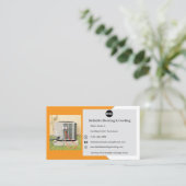 Orangefarbene AC Unit Heizungs-Kühlerhauptkarte Visitenkarte (Stehend Vorderseite)