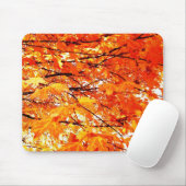 Orangefarbene Ahorn-Blätter im Herbstmousepad Mousepad (Mit Mouse)