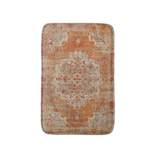 Orangefarbene Antikenmatte Badematte (Vorderseite Vertikal)