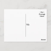 Orangefarbene Aquamarine Grünbäume mit gelbem Stit Postkarte (Rückseite)