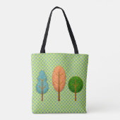 Orangefarbene Aquamarine Grünbäume mit modernem Po Tasche (Rückseite)