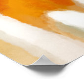 Orangefarbene Aquarellbilder Poster (Ecke)