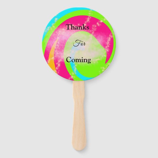 Orangefarbene Aquarellfarben, handbemalt Hochzeit Fächer (Rückseite)