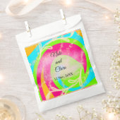 Orangefarbene Aquarellfarben, handbemalt Hochzeit Geschenktütchen (Ausgeschnitten)