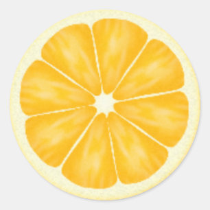 Orangefarbene Aufkleber