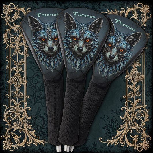 Orangefarbene Augen, cooles Fell: Der blendende Fu Golf Headcover