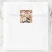 Orangefarbene Azeenblüte Quadratischer Aufkleber (Tasche)