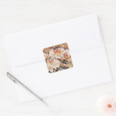 Orangefarbene Azeenblüte Quadratischer Aufkleber (Umschlag)