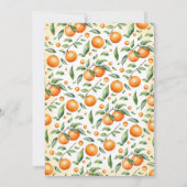 Orangefarbene Babydusche Einladung für Zwillinge (Rückseite)