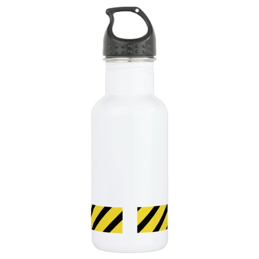 Orangefarbene Baggerbaufahrzeuge Edelstahlflasche (Rückseite)