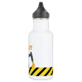 Orangefarbene Baggerbaufahrzeuge Edelstahlflasche (Rechts)