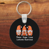 Orangefarbene Bänder unterstützen Überlebende von  Schlüsselanhänger (Vorderseite)