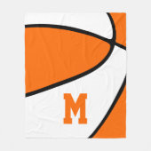 Orangefarbene Basketballfarben Fleecedecke (Vorderseite)