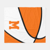 Orangefarbene Basketballfarben Fleecedecke (Vorderseite (Horizontal))