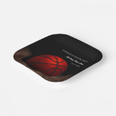 Orangefarbene Basketballmeisterin Pappteller (Gewinkelt)