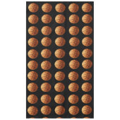 Orangefarbene Basketballs auf schwarz, große Table Tischdecke (Vorderseite)