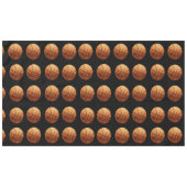 Orangefarbene Basketballs auf schwarz, große Table Tischdecke (Vorderseite (Horizontal))