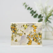 Orangefarbene Bäume, 1863 (w/c, Stift und Tinte üb Postkarte (Stehend Vorderseite)