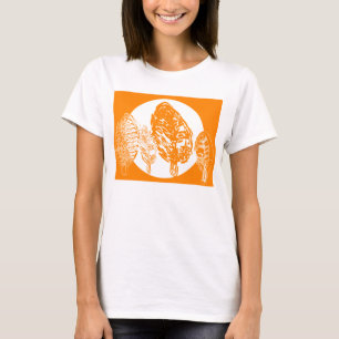 Orangefarbene Bäume und Vollmond T-Shirt