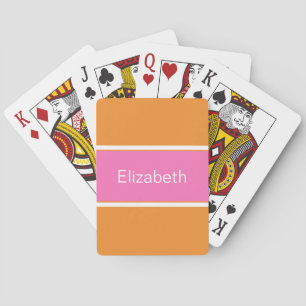 Orangefarbene benutzerdefinierte personalisierte I Spielkarten