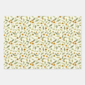 Orangefarbene Berries und Blätter auf Creme - Must (Vorderseite 3)