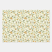 Orangefarbene Berries und Blätter auf Creme - Must (Vorderseite 2)